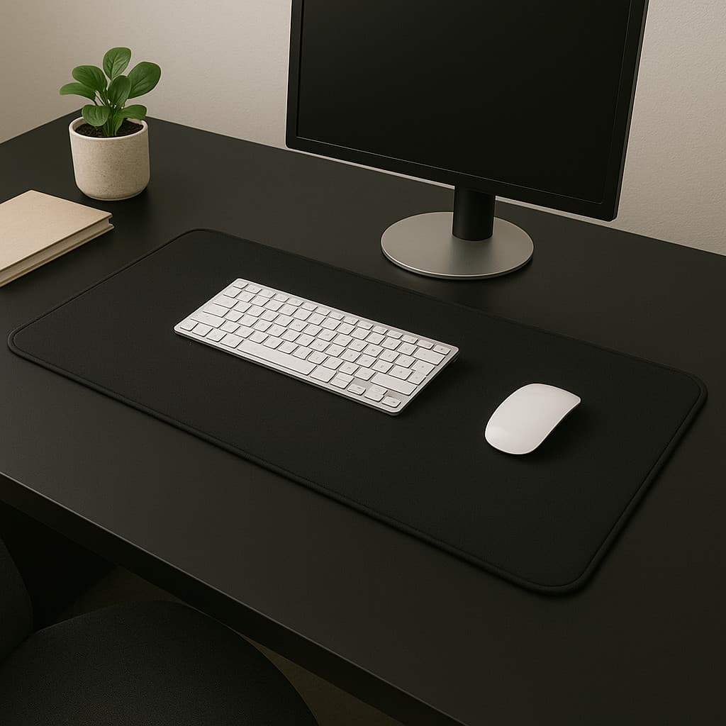 Mouse Pad Médio 40x30 Liso Antiderrapante Gamer Speed  Preto Liso Deskpad