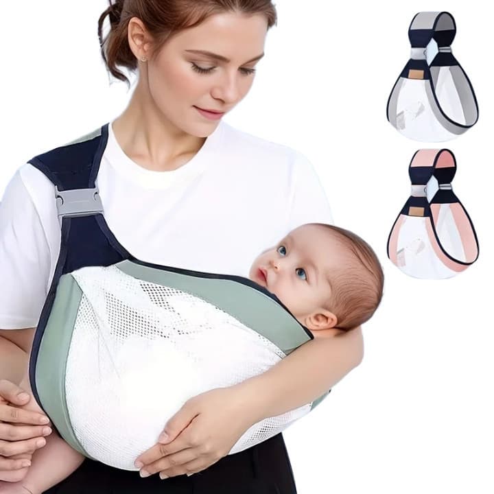 Suporte Canguru de Bebê Respirável até 18 Meses Ajustável Confortável Dobrável