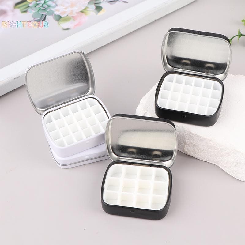 Rightrous Portátil Vazio Aquarela Caixa De Lata 12/24 Grades Paleta De Pintura Viagem Bandeja Arte Suprimentos Novo