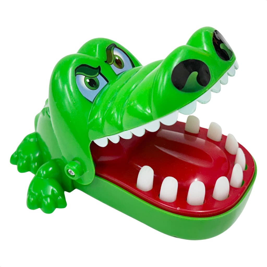 Jogo Brinquedo Infantil Crocodilo Morde Dedo Divertido e Seguro
