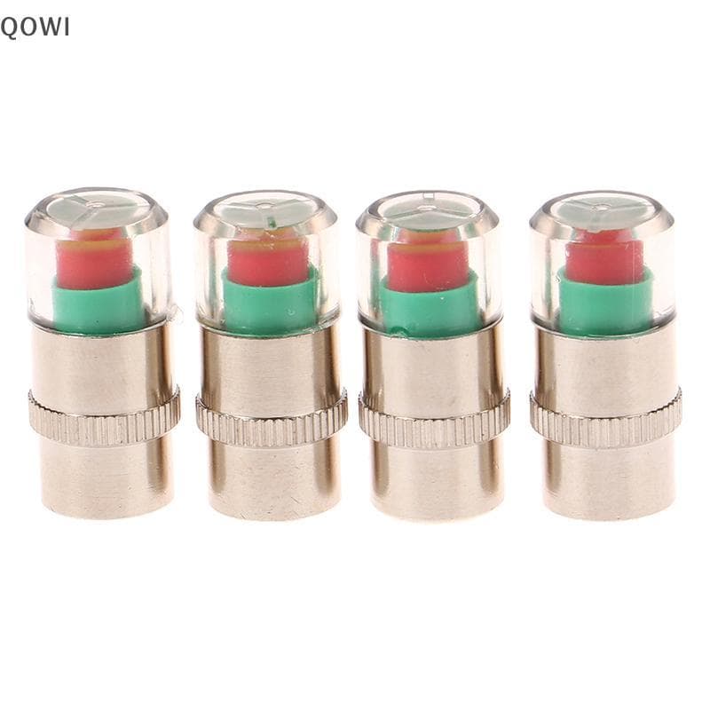 qo 2/4 Pcs Indicador De Medidor De Pressão De Pneu De Carro Detecção De Válvula Externa Tipo Universal Sensor De Monitor