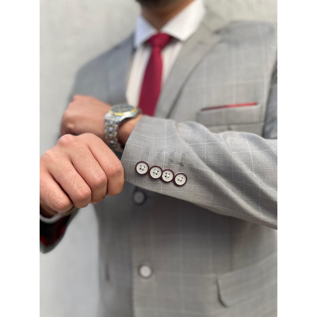 Terno Pv Poliviscose Alfaiataria De Luxo Cinza Com Ajuste