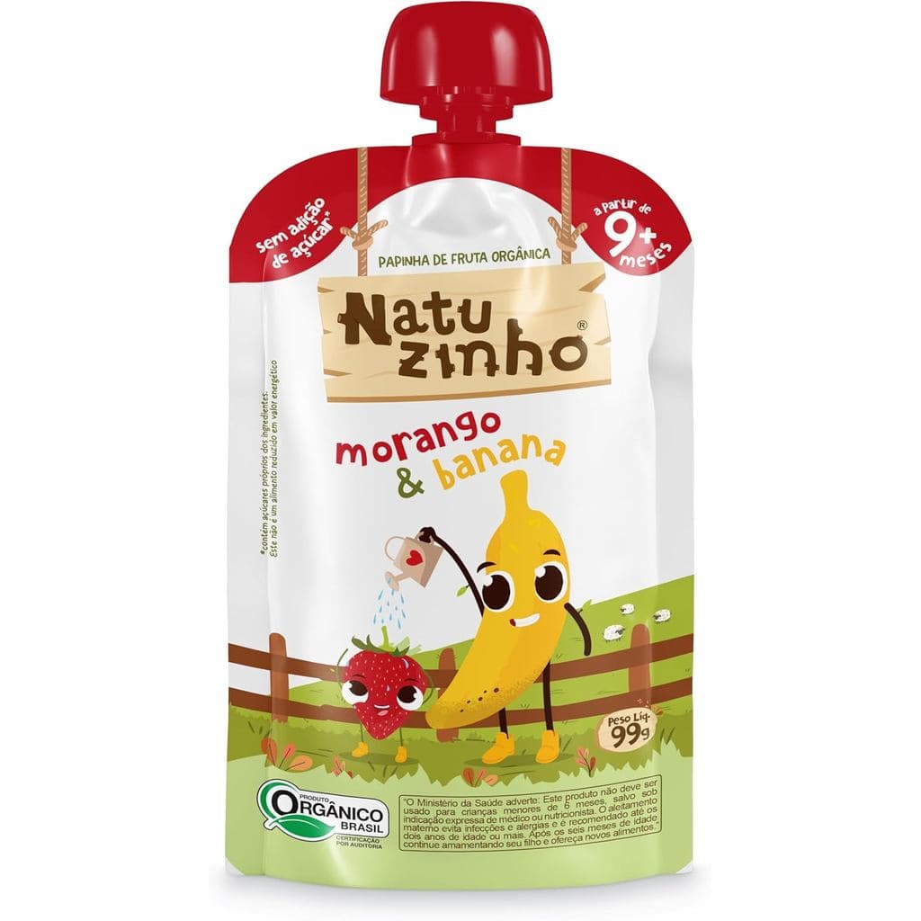 Papinha Orgânica Natuzinho Morango Banana 99g