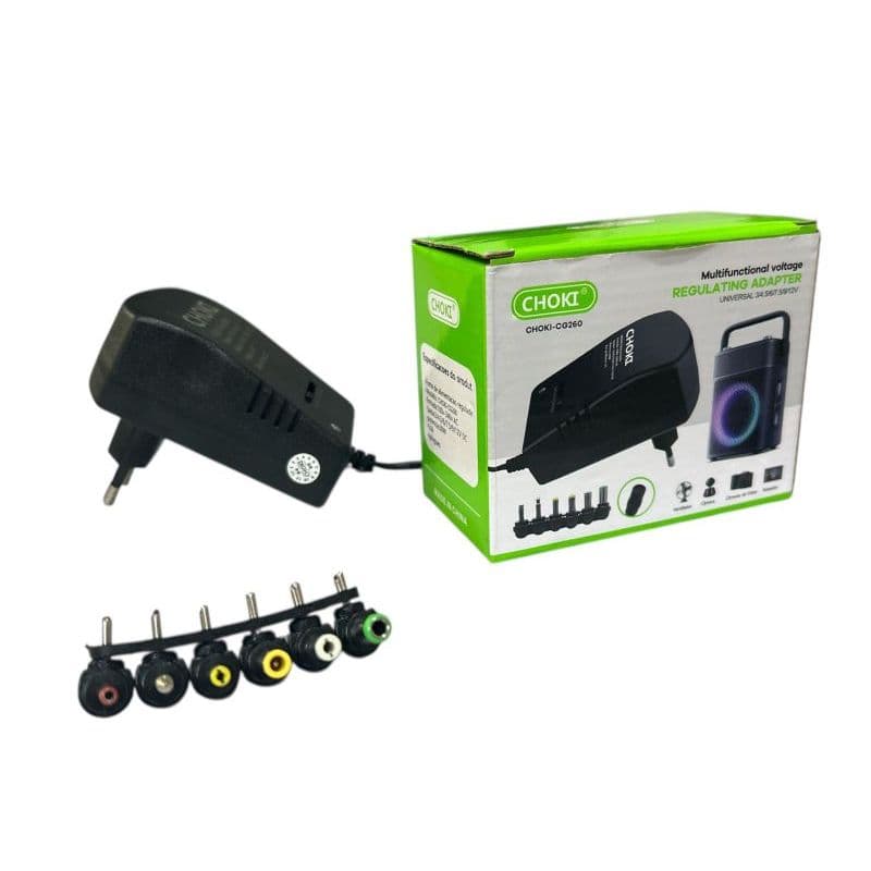 Carregador Universal CHOKI CG-260 c/7 Pinos Tensão Ajustável