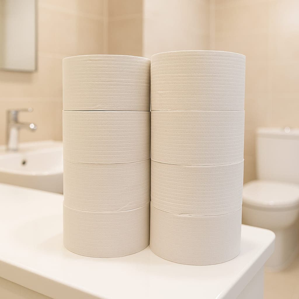 Papel Higienico Branco Institucional pct com 8 rolão de 300m