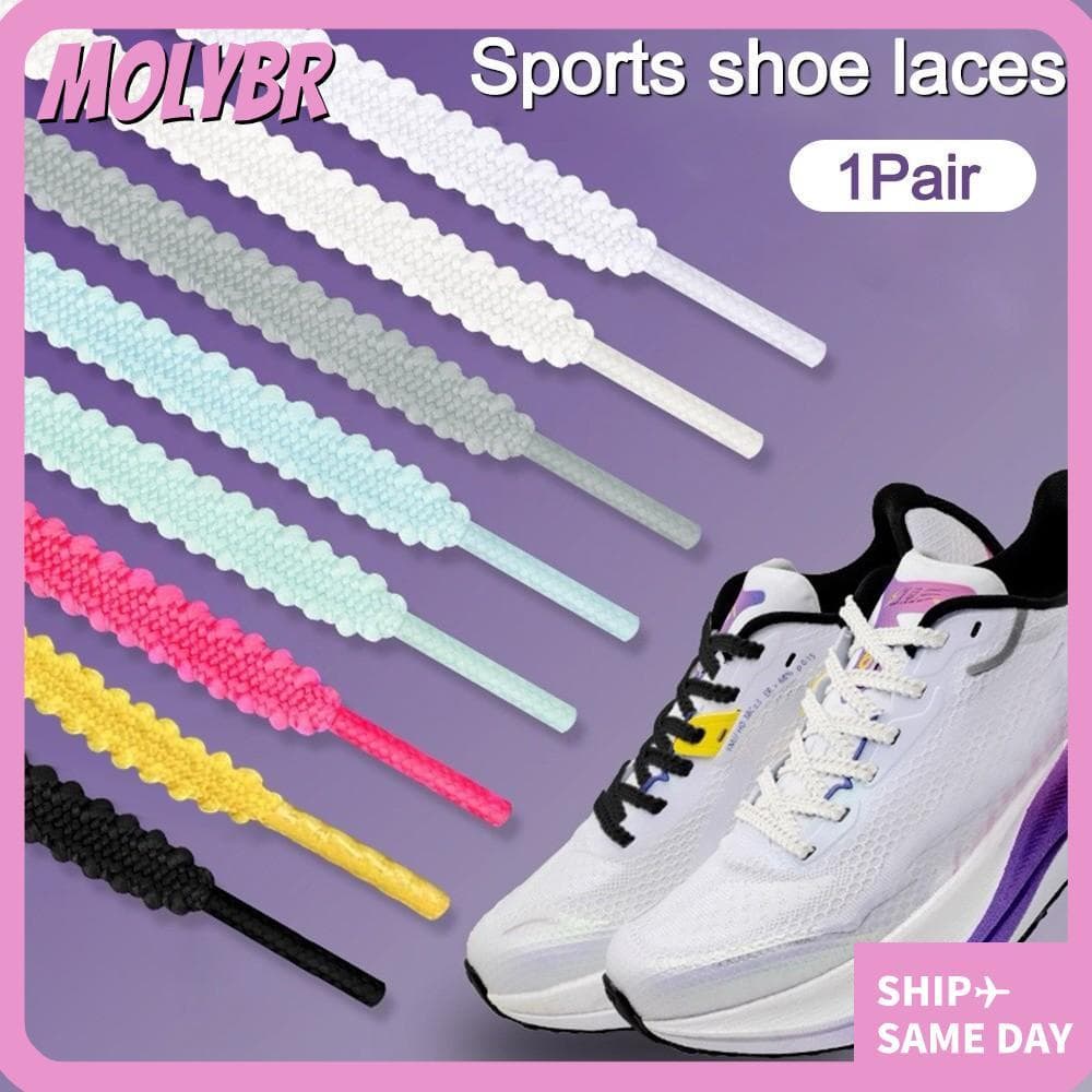 MOLYBR 1 Par De Cadarços Esportivos De 120 Cm , Elásticos Coloridos Para Tênis De Substituição Plana