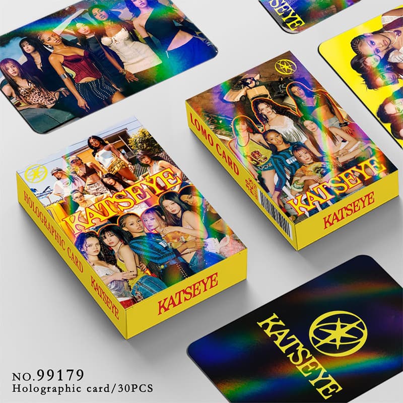 30 Pçs/Caixa KATSEYE Photocard Cartão De Holograma LOMO Coleção
