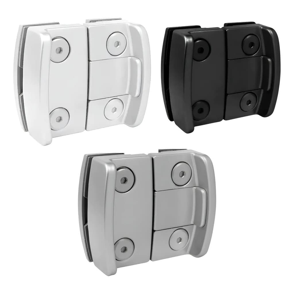 Fechadura Bate Fecha Vidro/vidro 1570 Janela Blindex Preto