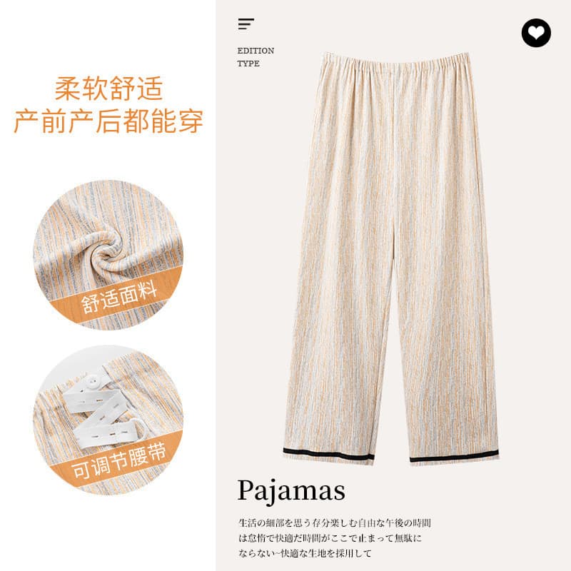 Xiyue Verão Imitação de Algodão Mulheres Grávidas Plus Size Calças de Pijama 2024 Maternidade Ajustável Extra Grande Plu