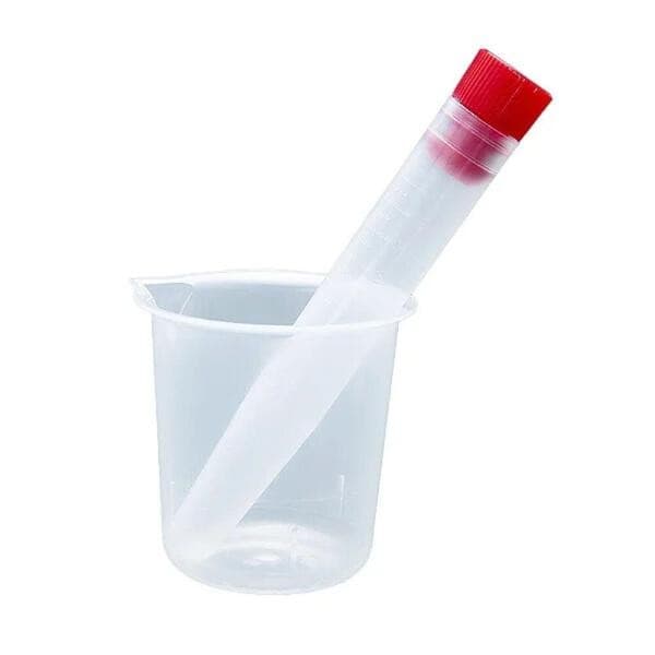 Kit Coleta Urina 10un Tubo 12mL Vermelho + Copo 80mL Cral