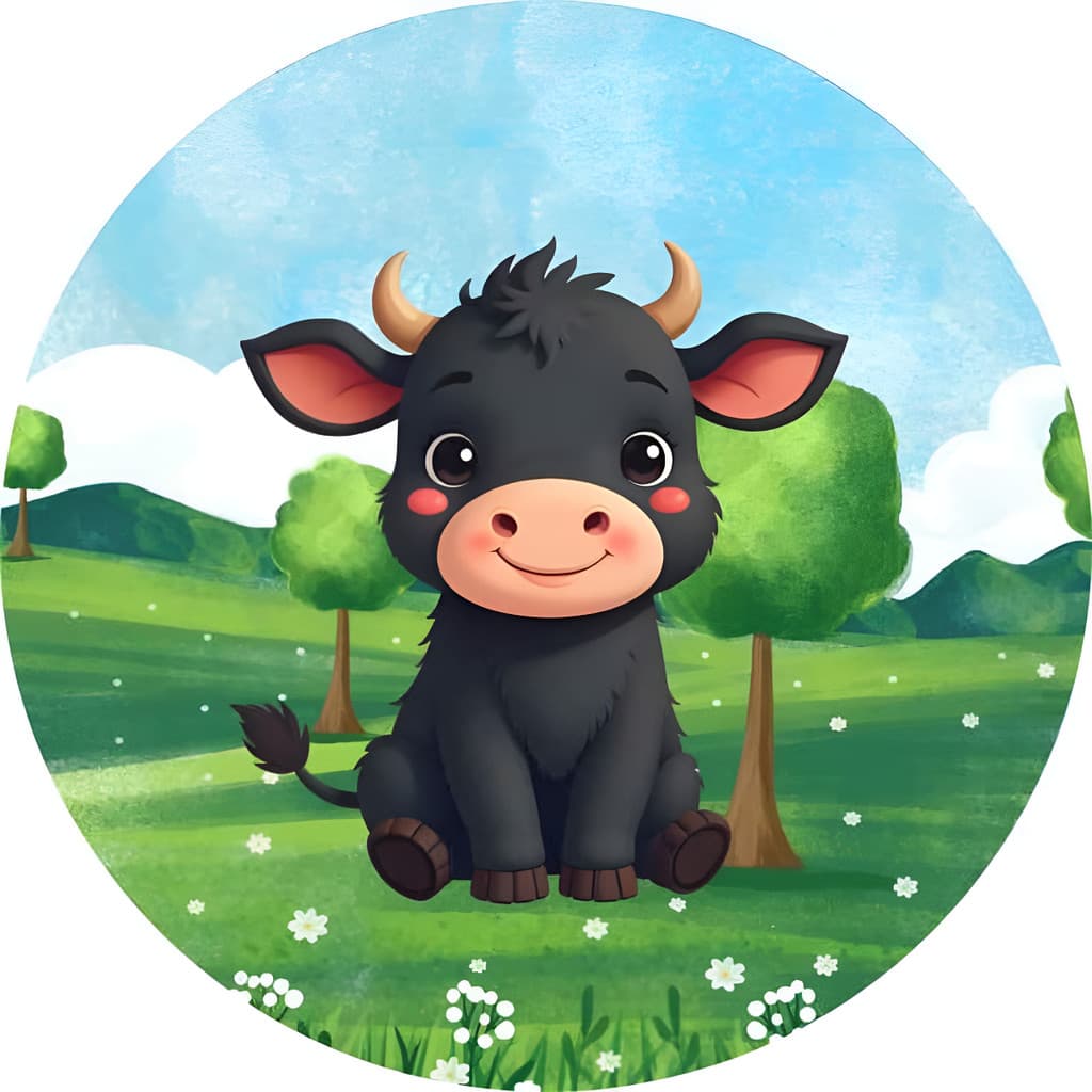 Capas Mini Painel Festa Mesa Decoração Boi Cara Preta Estampa Tradicional Sertão