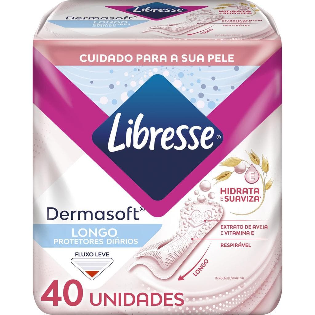 Protetor Diário Libresse Dermasoft 40 Unidades