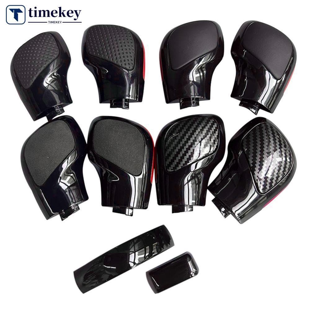 TIMEKEY Botão De Mudança De Marcha Do Carro Alavanca Shifter Mão Bola Cromo Fosco Fibra Carbono Para VW Golf 6 7 R D7J2