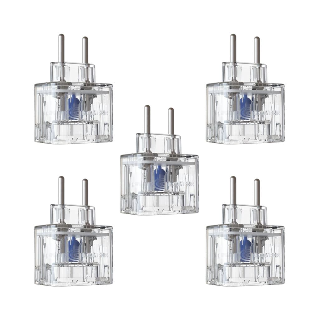 Kit com 5 Pocket 2 Pinos 10a - Dps Clamper LCF - Transparente