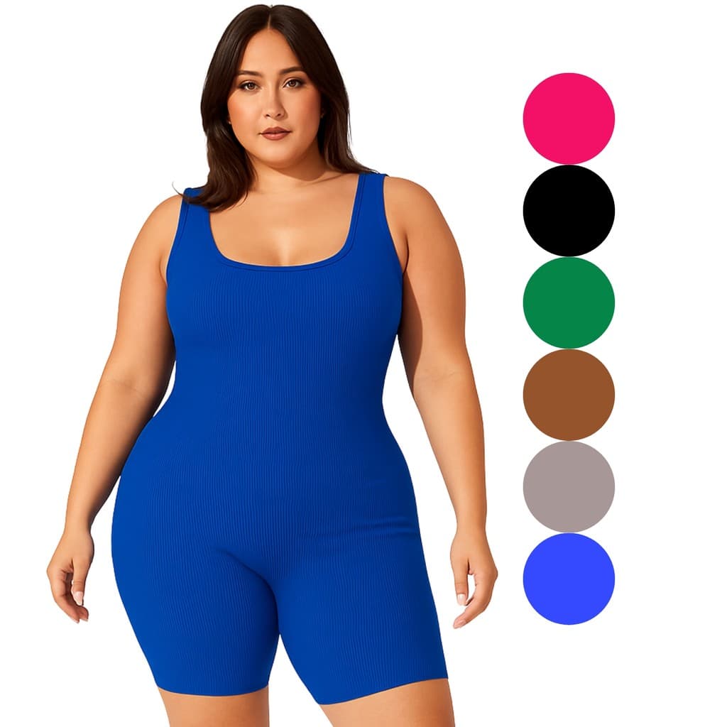 Macaquinho Plus Size G ao G3 Canelado Feminino Tamanho Grande | Look Pronto Eatilo Pinterest Confortável