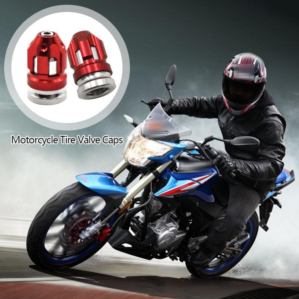 HOTWIND 1 Par De Tampas De Válvula De Pneu De Motocicleta De Liga De Alumínio Automóvel Anti-Vazamento Para Bicicletas D