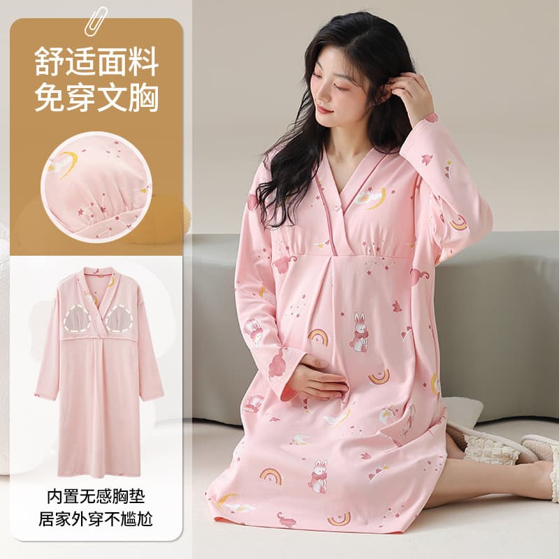 Xiyue Novo estilo primavera outono manga comprida imitação de algodão roupas de confinamento com almofada fixa no peito 