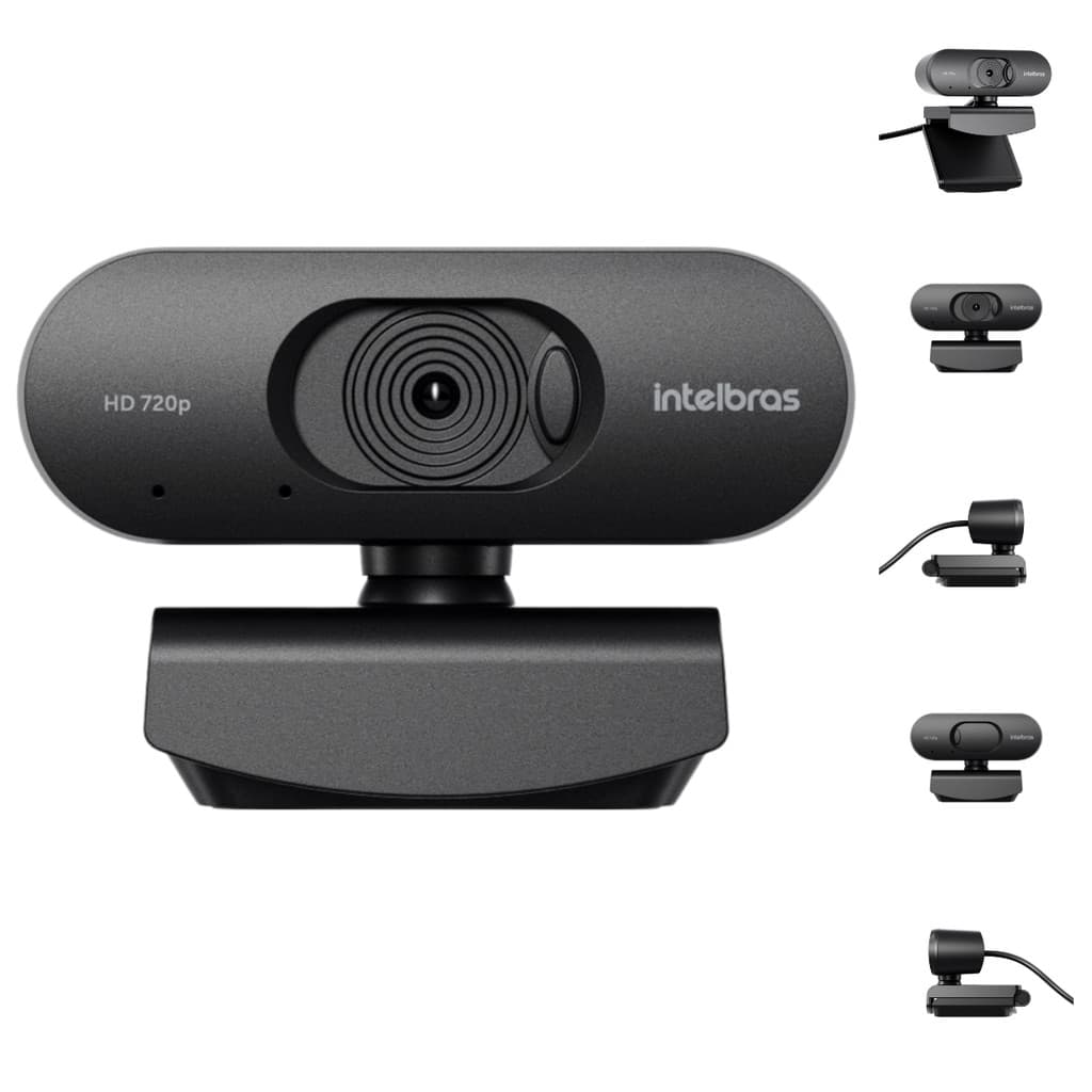Webcam HD 720p Intelbras CAM HD Microfone Embutido Fecho de Privacidade Plug & Play