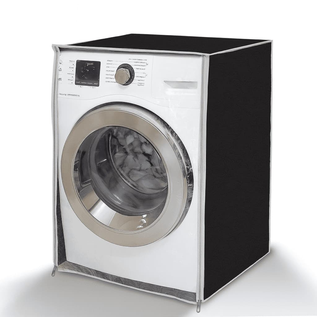 Capa Protetora de Maquina de Lavar Flanelada Abertura Frontal Com Visor Transparente GG Várias Cores