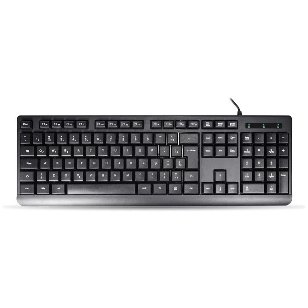 Teclado K-Mex Multimidia KM-D128 Usb Preto