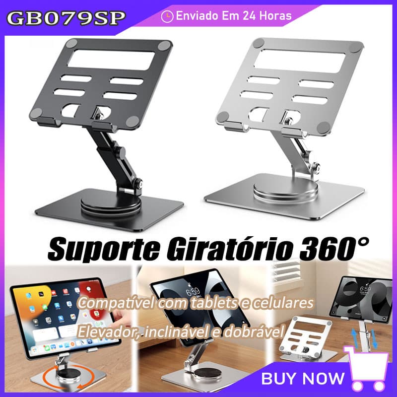 Suporte Alumínio Telescópico Giratório Para Tablet Pad 10.6  Pronta Entrega