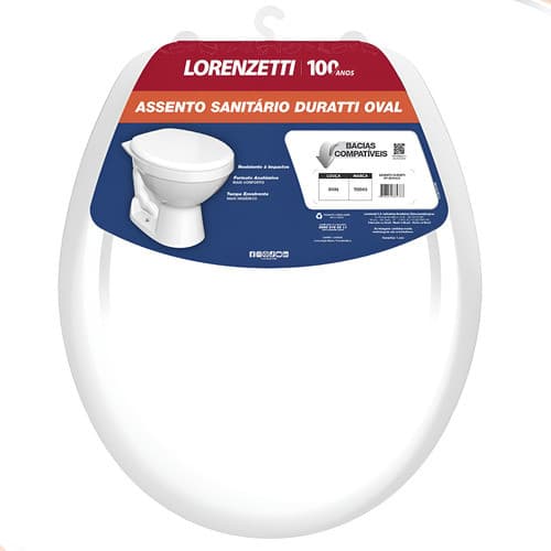 Tampa De Vaso Assento Sanitário Oval Branco Lorenzetti