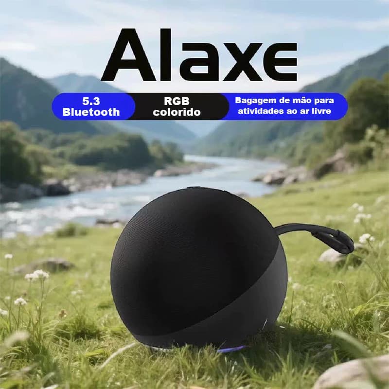 Caixa de som ,modelo Alaxe Echo Dot 5 Pro Max com comando de voz através app da Amazon e bluetooth-Cores Disponíveis