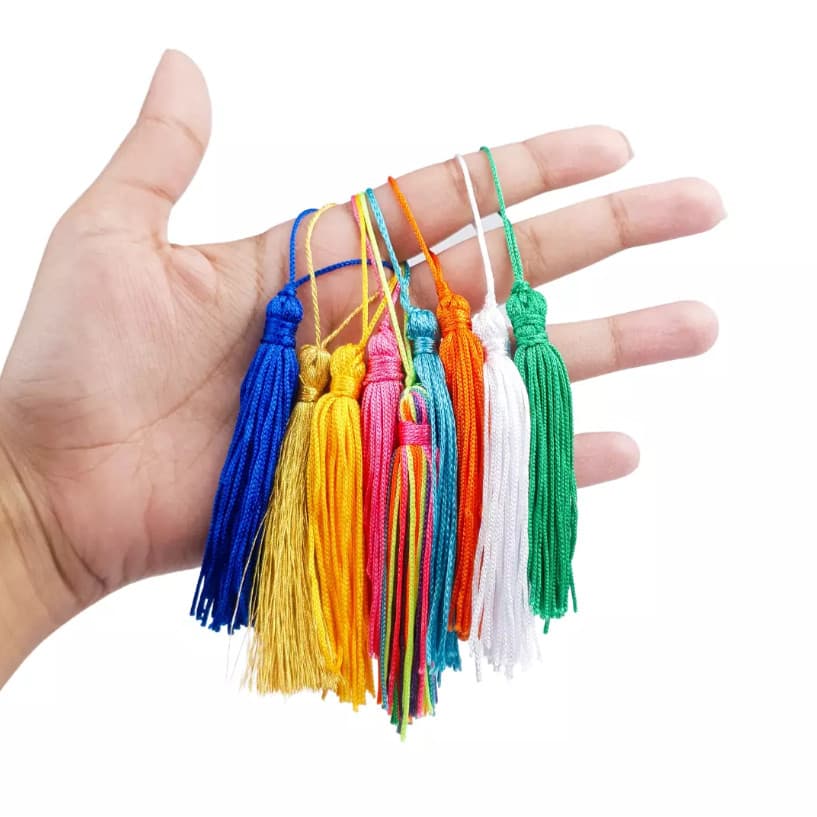 50 Pingentes De Seda Tassel - 7.0 Cm COR:MIX-DE-CORES