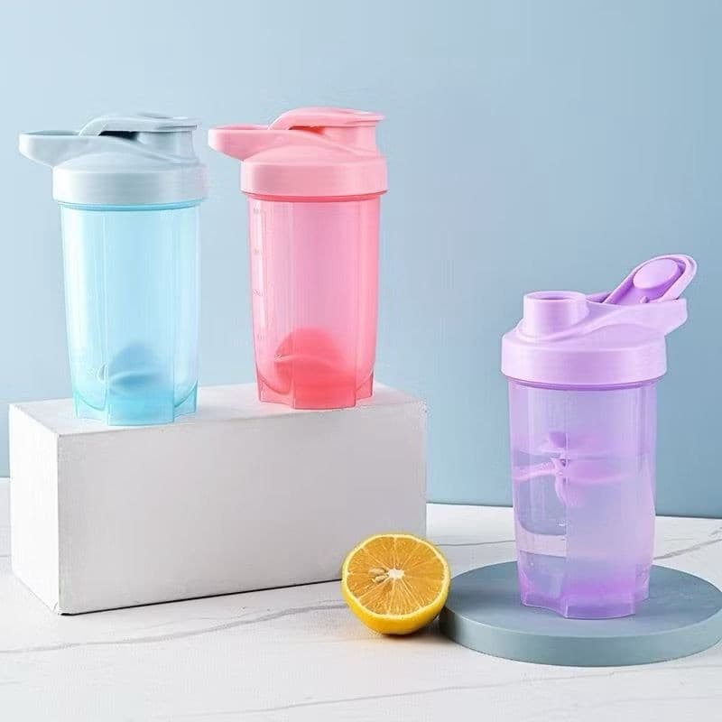 Copo Coqueteleira De 500ml com Bola Misturadora – Plástico Resistente para Academia Shake