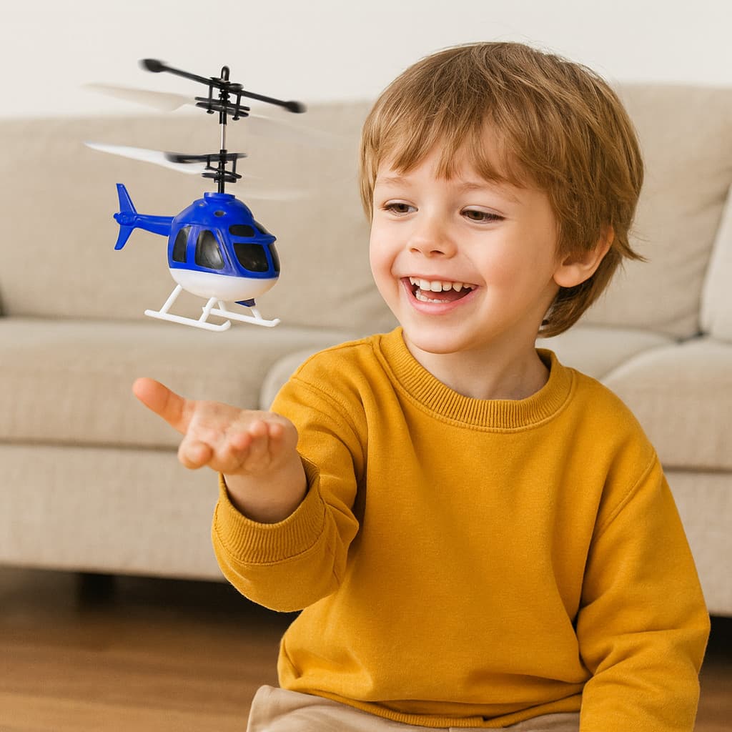 Brinquedos Mini Helicóptero Infantil Voa Mão Sensor infantil