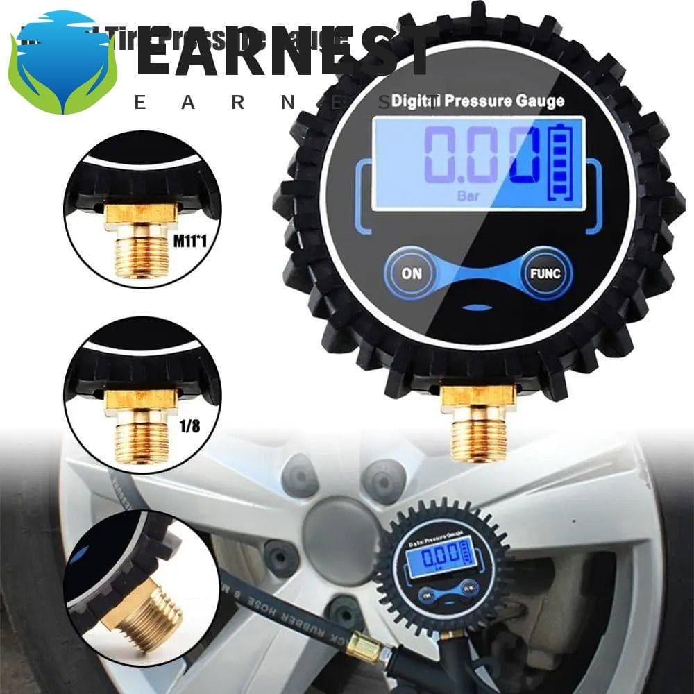 Medidor De Pressão Do Manômetro LCD EARNEST , Digital Portátil De Precisão Dos Pneus , Testador