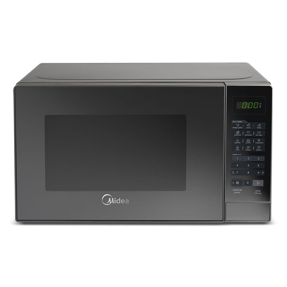Micro-ondas Midea 20L Porta Espelhada Minuto Fácil Prata MRAE21 110V