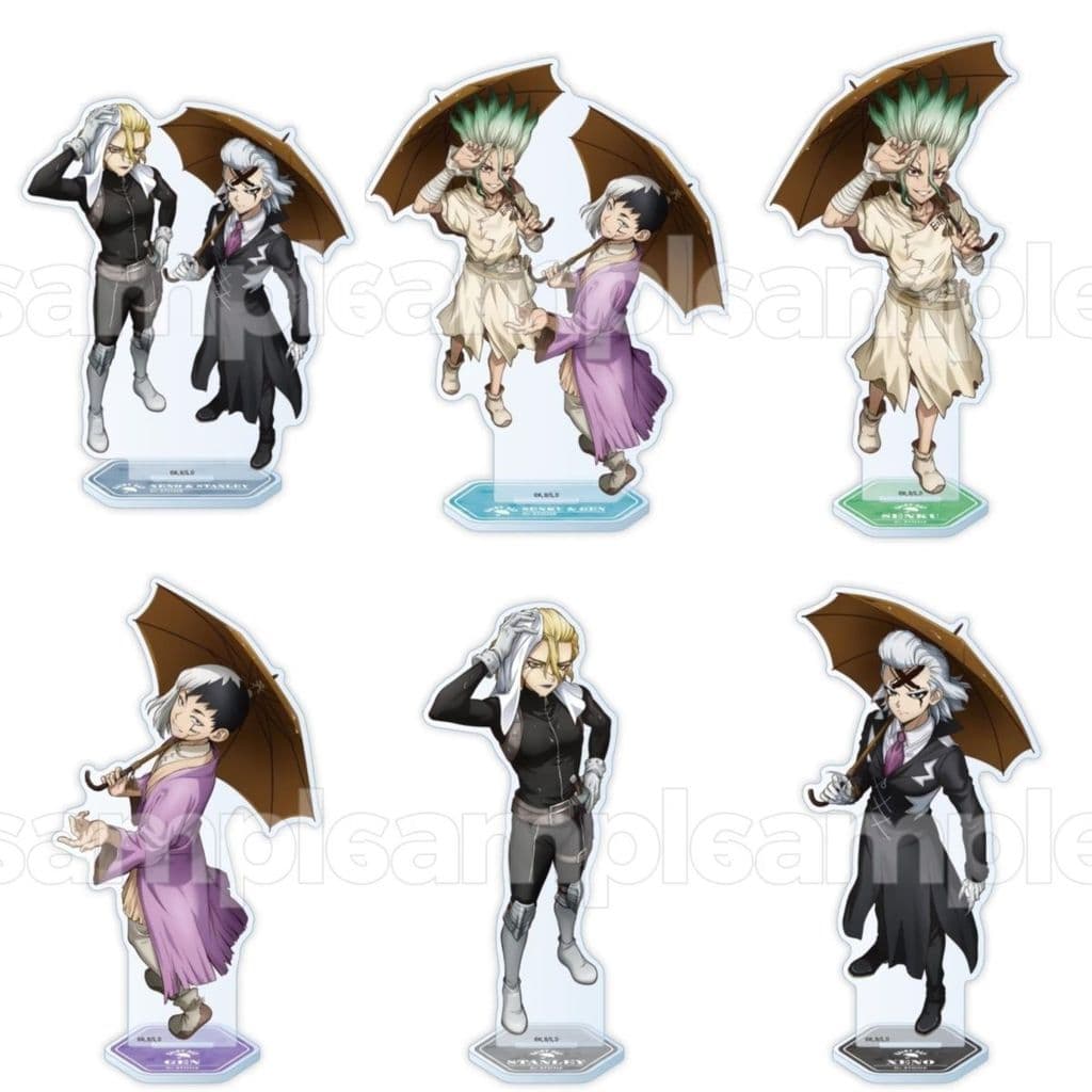 Dr Pedra Acrílico Suporte Ishigami Senkuu Figura Exibição Anime Bens Coleção Mesa Decoração Ornamento Acessórios