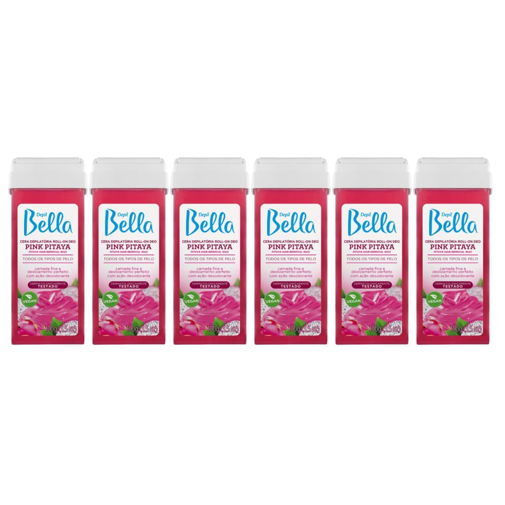 Kit Depil Bella Cera Roll-on Pink Pitaya 6 Unidades