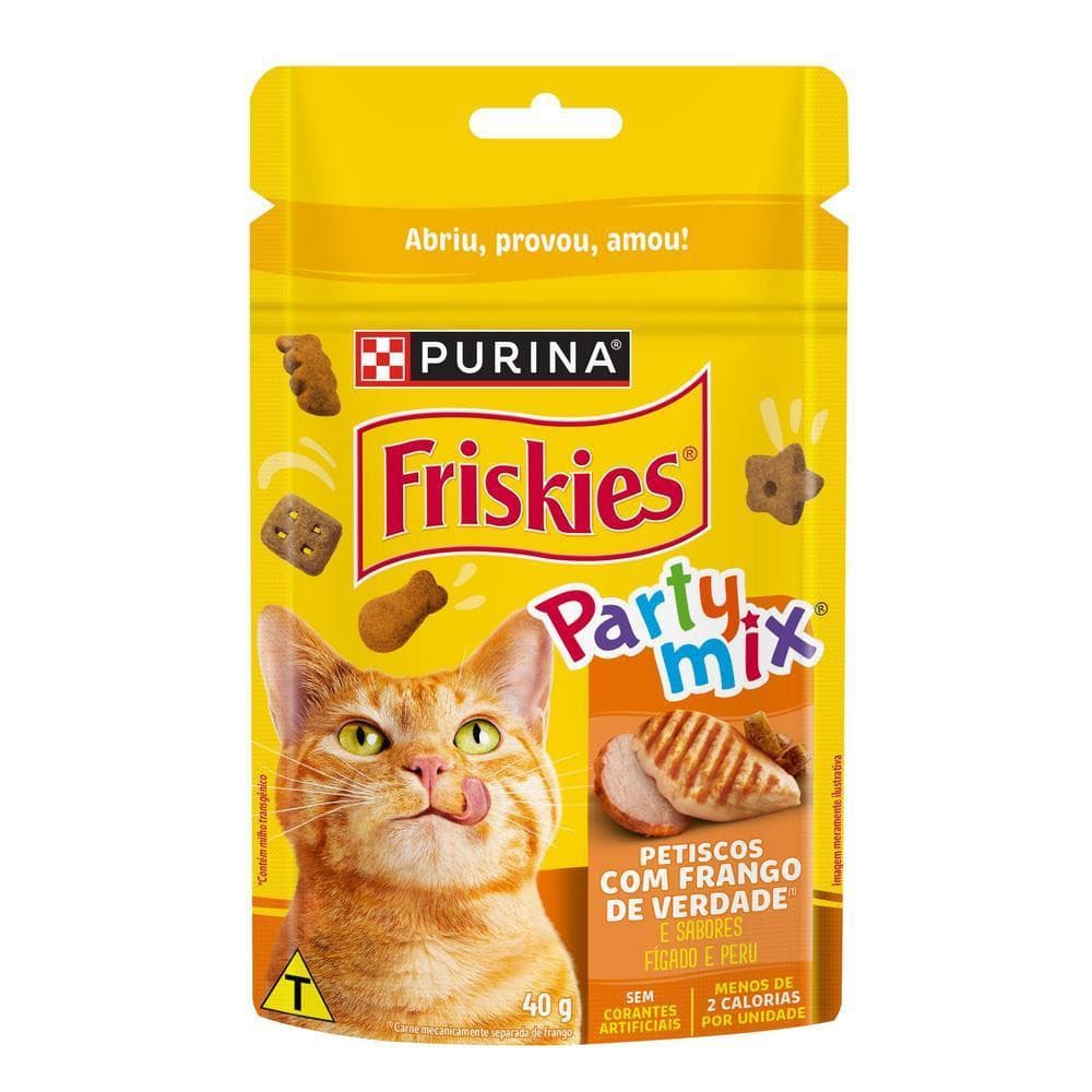 Purina Party Mix Petiscos Para Gatos Frango 40G Friskies