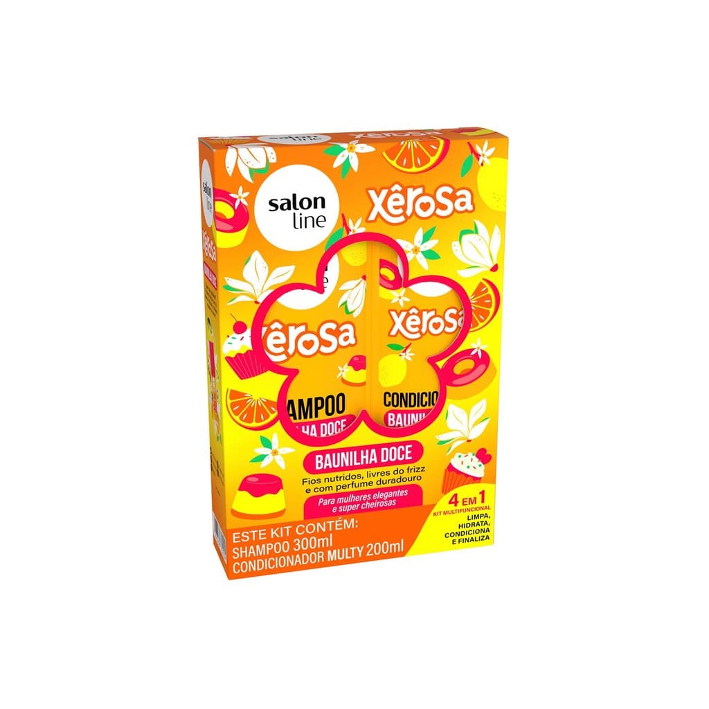 Kit Shampoo 300ml + Condicionador 200ml Xêrosa Baunilha Doce