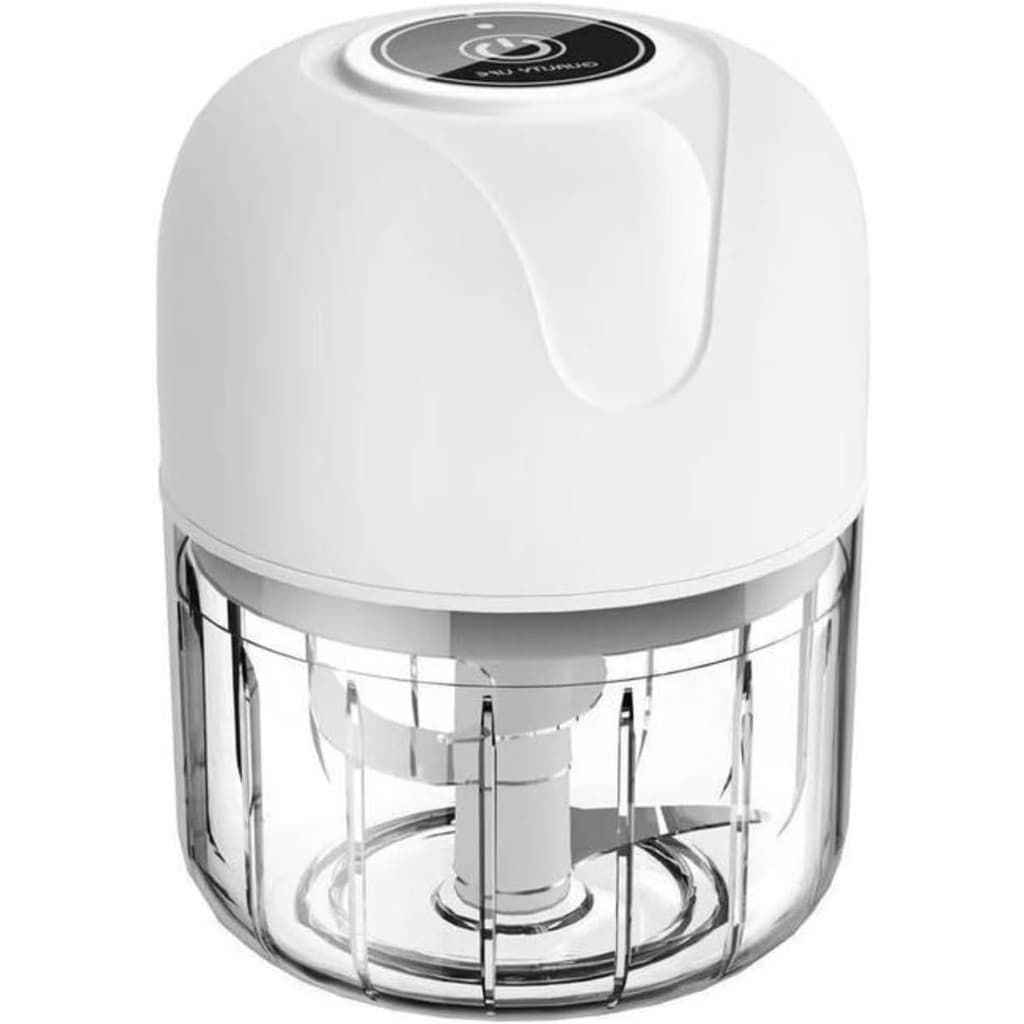 Moedor de alimentos elétrico portátil 250ml – 3 lâminas de aço inoxidável, recarregável por USB