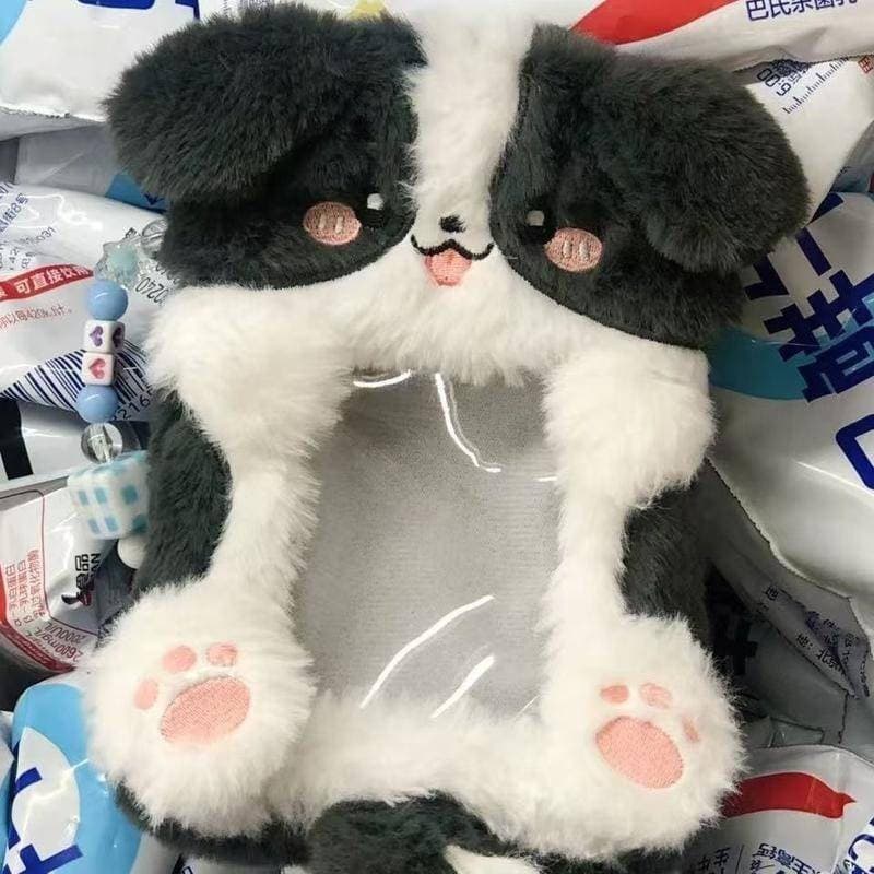 2025 estilo moderno com chaveiro estrela dos desenhos animados coelho cão pelúcia Kpop foto titular do cartão macio Kawa