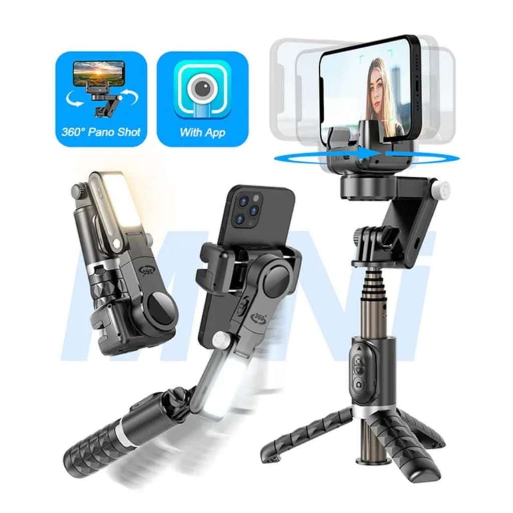 Gimbal Estabilizador Tripe 360° Com Reconhecimento Facial  Panoramic Shot Com Led APP Ate 250G De Celular LOJA CANAA