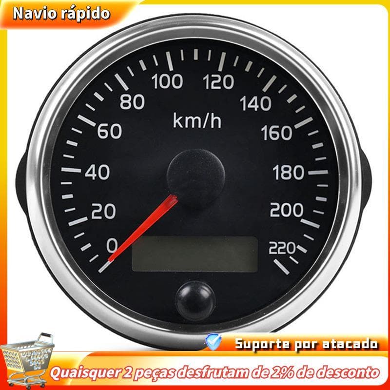 Carro Universal 85mm Velocímetro Odômetro Dupla Função Painel LCD Modificado Do 220km/H