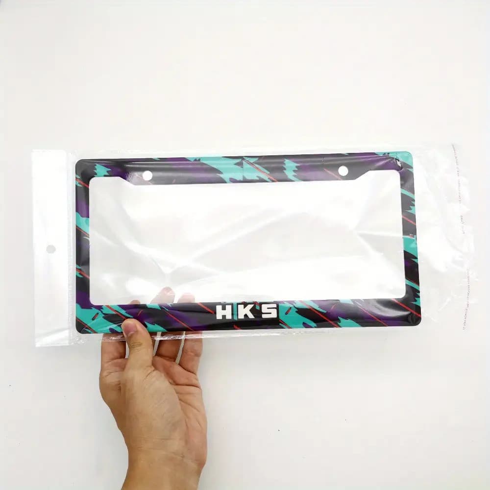 Placa de matrícula estilo ABS de peça azul, decoração JDM,|Estilo perfeito do quadro do tamanho Material turquesa do car