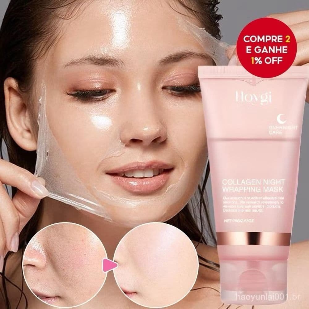 Máscara de Colágeno Noturna Coreana - Rejuvenesce, Hidrata e Ilumina!