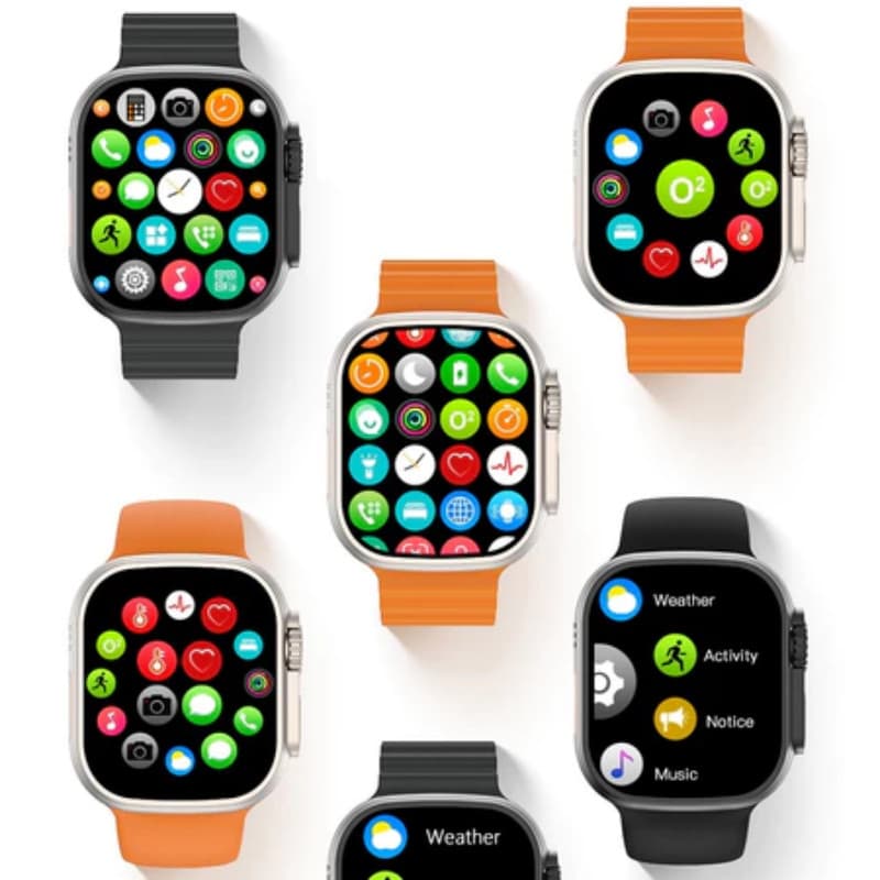 Relógio Inteligente T900 Ultra 2025 Série 9 Ultra | Presente de Natal Ideal com Tela 2.2 Polegadas e Bússola Inclusa