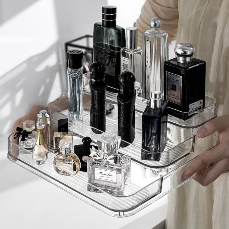 Porta Maquiagem Organizador De Cosméticos Perfume Prateleira Multiuso 3 Andares