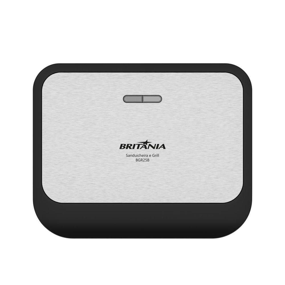 Sanduicheira E Grill Britânia Inox 2 Em 1 BGR25B 220V