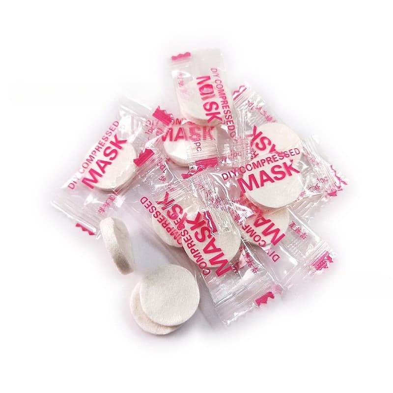 Máscara de compressão descartável pacote molhado máscara de seda dedicada máscara de papel pano hidratante hidratante