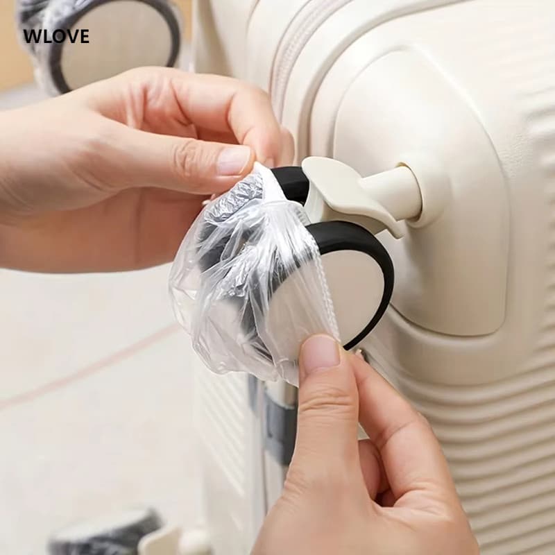 50/80 Peças Capas De Roda De Bagagem-Protetora De Mala À Prova De Poeira , Acessórios De Viagem Descartáveis Para Malas 