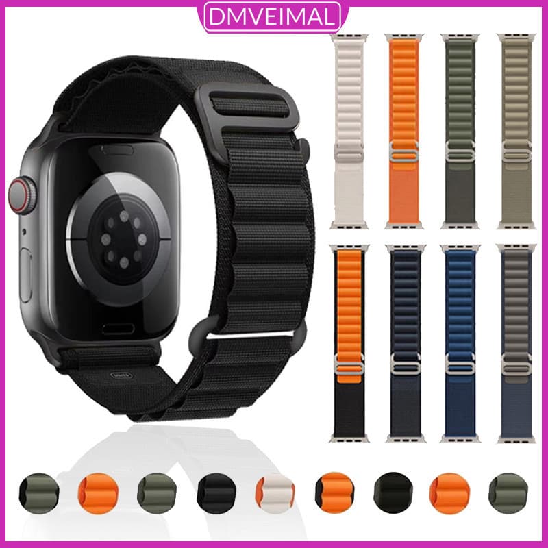 Pulseira De Nylon Alpine Loop Para Relógio IWatch Apple Watch Ultra 3 2 Series 10 9 8 7 4 SE 3 2 44 49 46 45 42 41 40mm