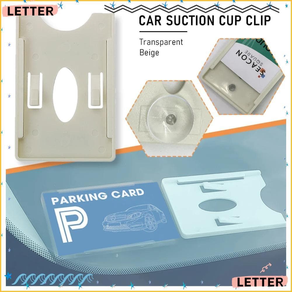 Suporte Para Cartão IC De Identificação De Carta , Transparente/Bege Com Manga De Carro Ventosa , Fixação Automática De 