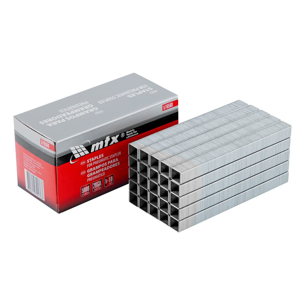 GRAMPOS PARA GRAMPEADORES PNEUMATICOS, 10MM, 11,2MM LARGURA, 0,6MM ESPESSURA, 5000 PCS // MTX